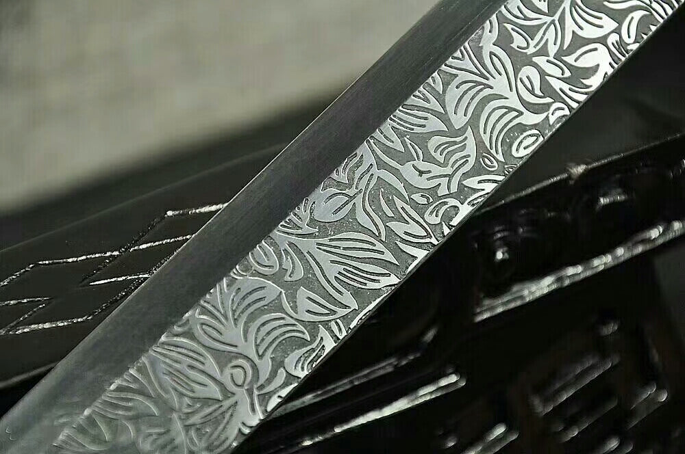 Tang dao,High carbon steel etching blade,Redwood scabbard,Alloy fittings - Chinese sword shop