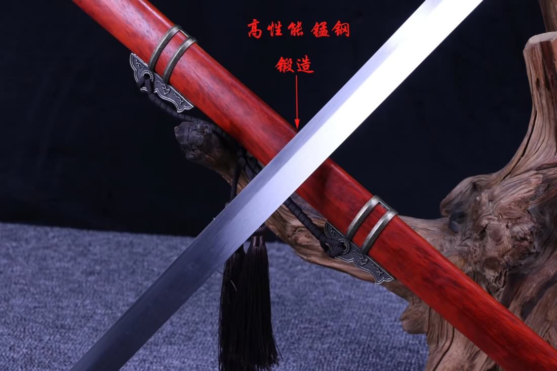 Tang dao,Forged high carbon steel blade,Redwood scabbard - Chinese sword shop