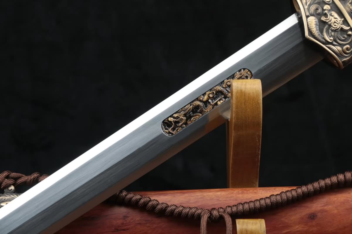 Dragon Phoenix sword,Forged High carbon steel,Brass fittings