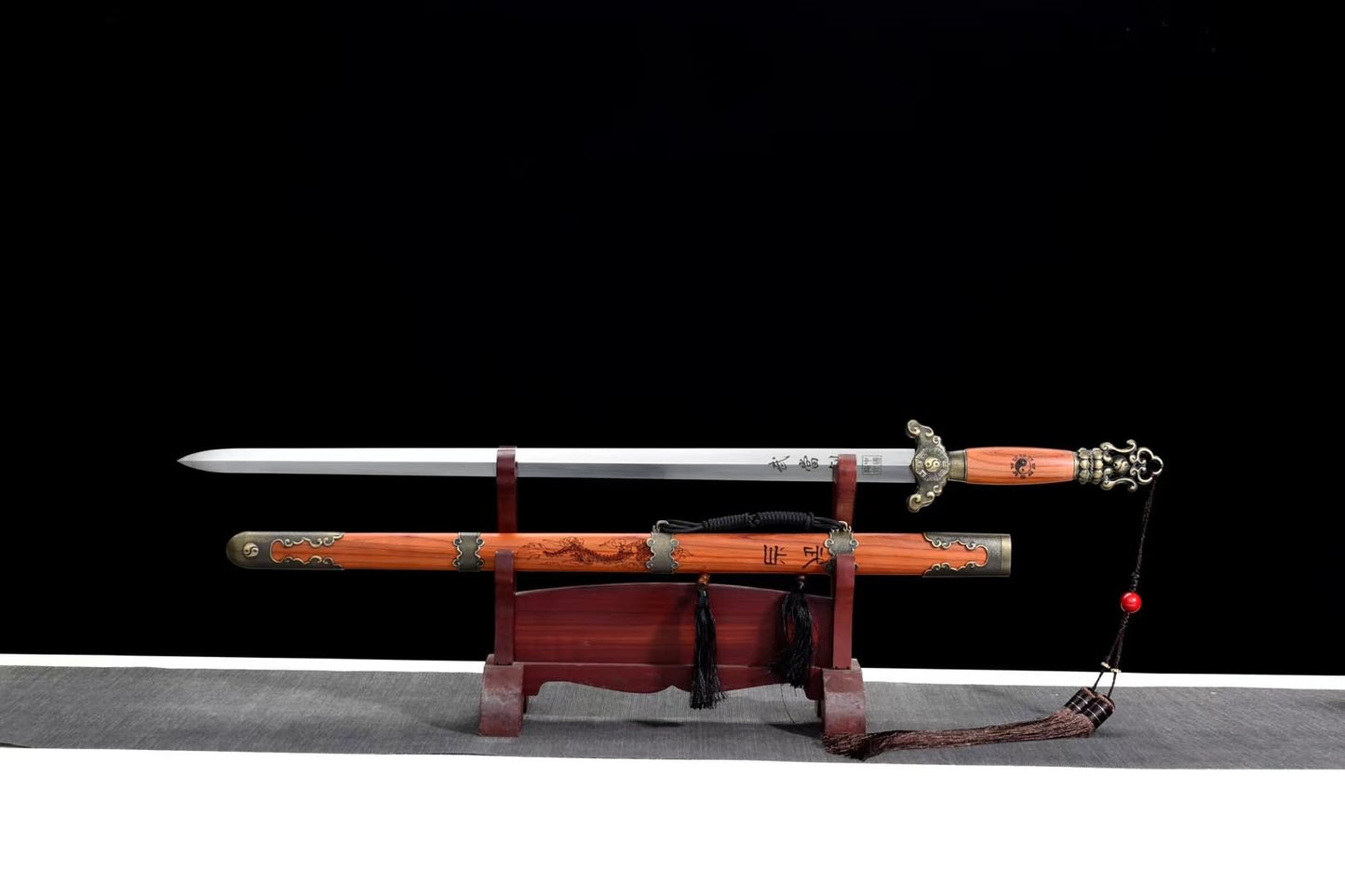 Wudang jian sword,High carbon steel blade,Redwood scabbard - Chinese sword shop