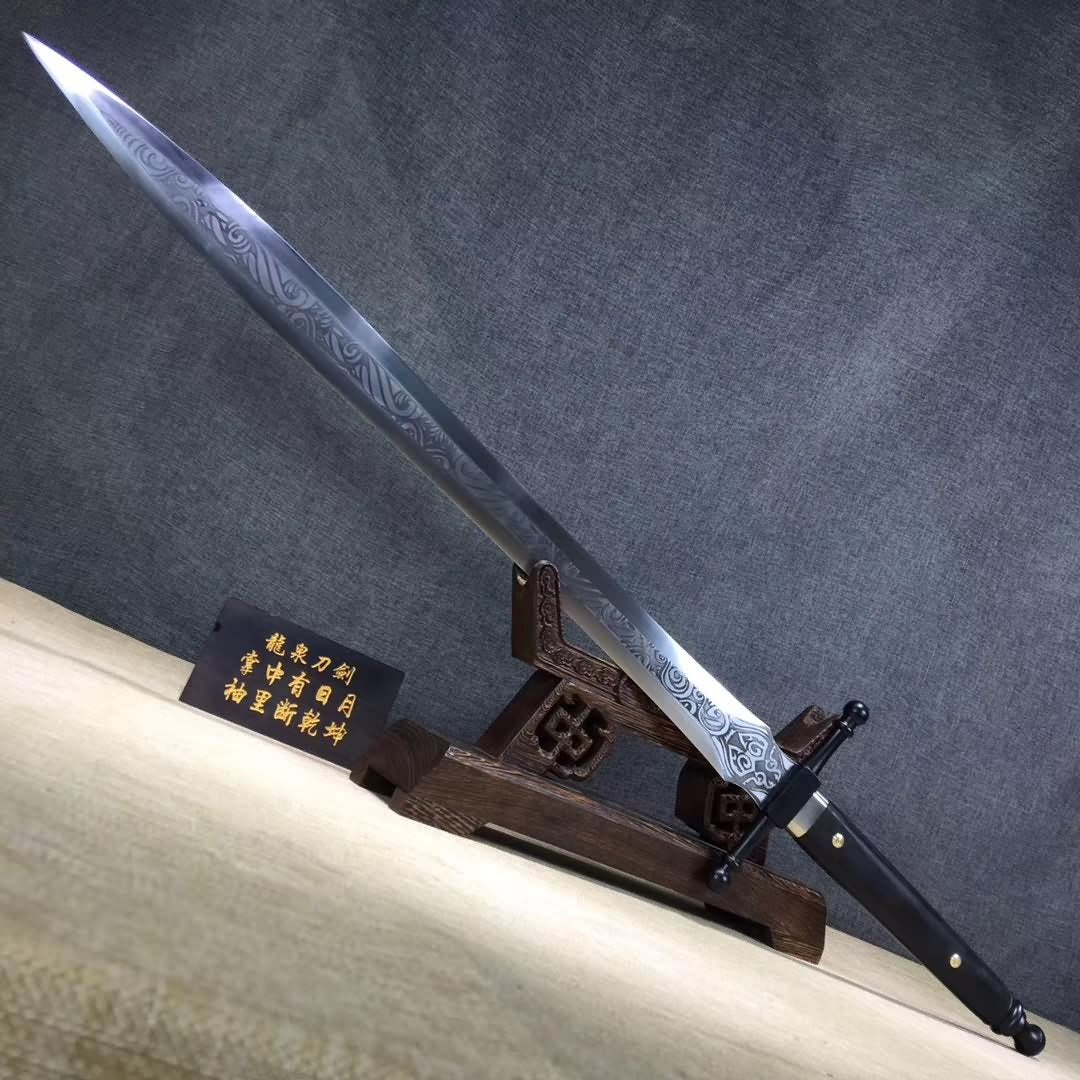 Knight's sword,High carbon steel,Leather scabbard,Full tang - Chinese sword shop