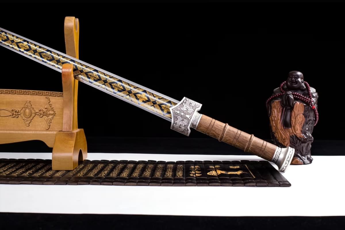 Yuewang jian,Forged High carbon blade,Rosewood scabbard