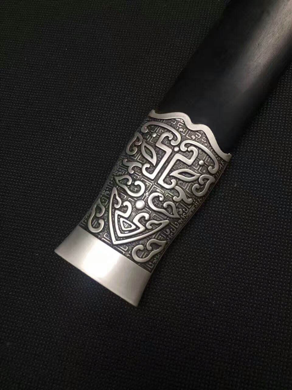 Zhaoyun jian,High manganese steel blade,Black scabbard,Alloy fittings - Chinese sword shop