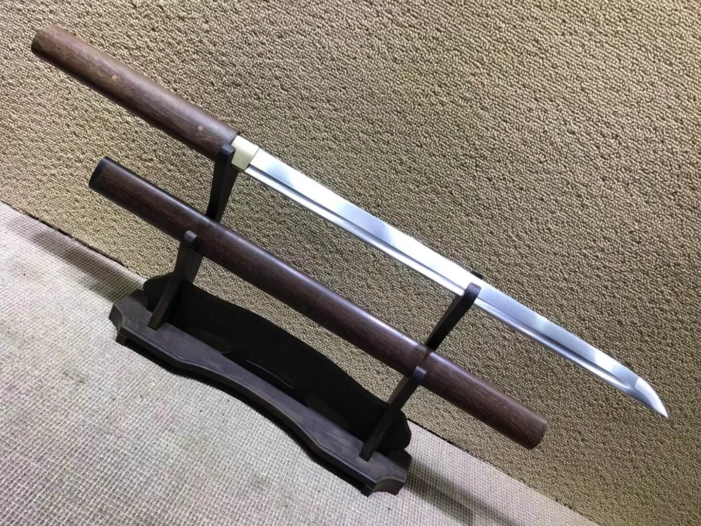 Simple sword(Medium carbon steel bade,Rosewood scabbard)Full tang,Length 31" - Chinese sword shop