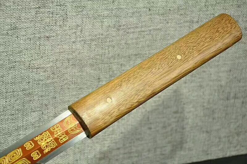 Tang jian(High carbon steel etching blade,Rosewood scabbard)Full tang - Chinese sword shop