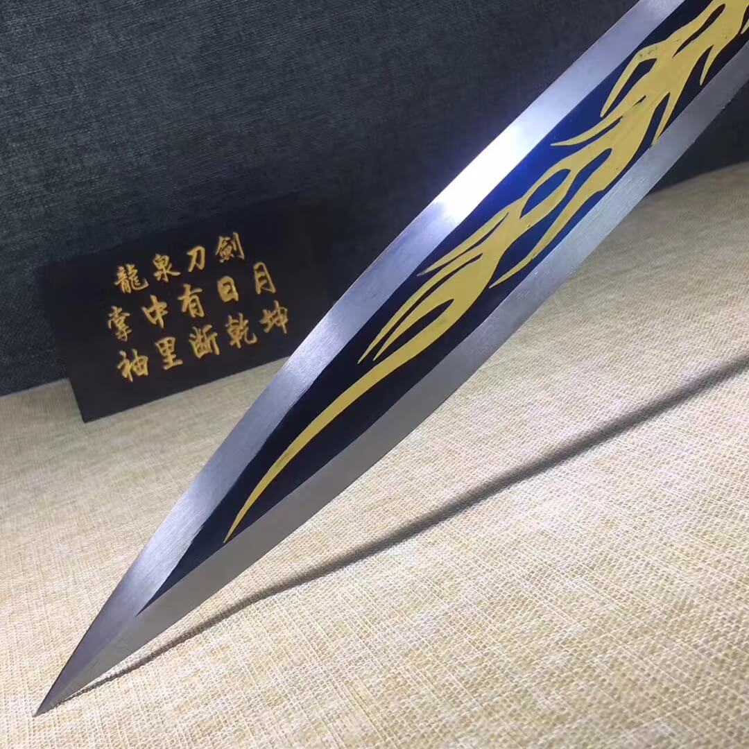 Cosplay sword,High carbon steel blue blade,PU scabbard&Handmade art –  Chinese Sword store